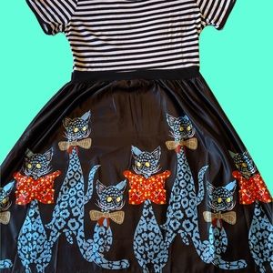 Cat print swing dress